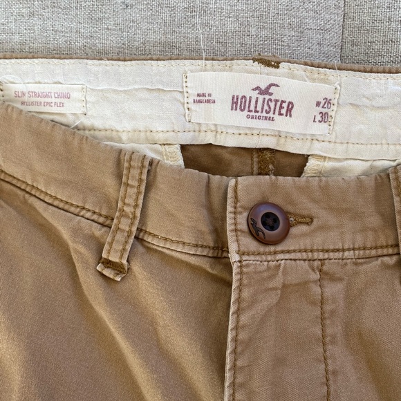 Slim Straight Hollister Khaki Jeans 26x30 - Picture 2 of 4
